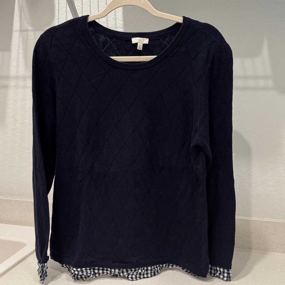 Talbots Navy Blue Crew Neck Sweater